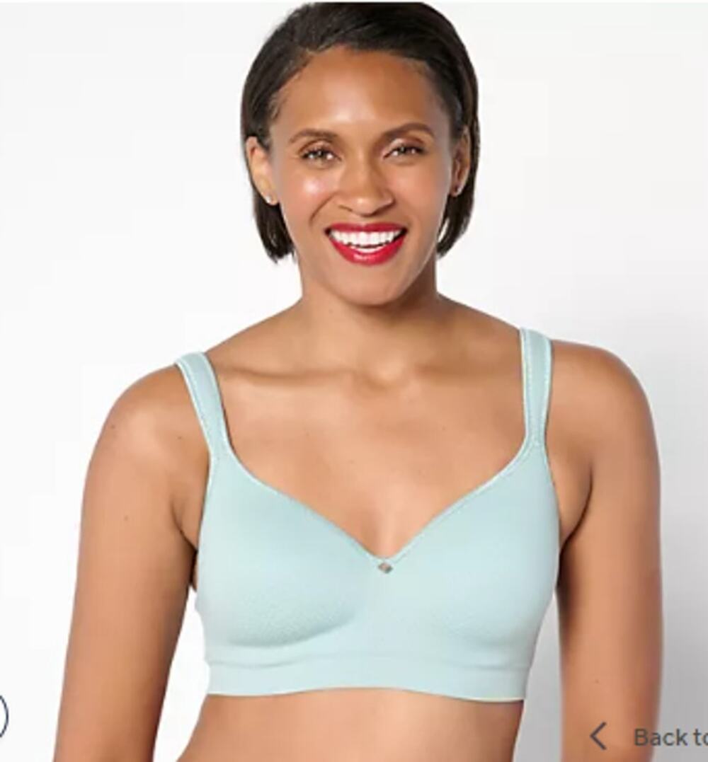 Breezies Air Effects Breathable Wirefree T-shirt Bra 42C Blue Teal Comfort